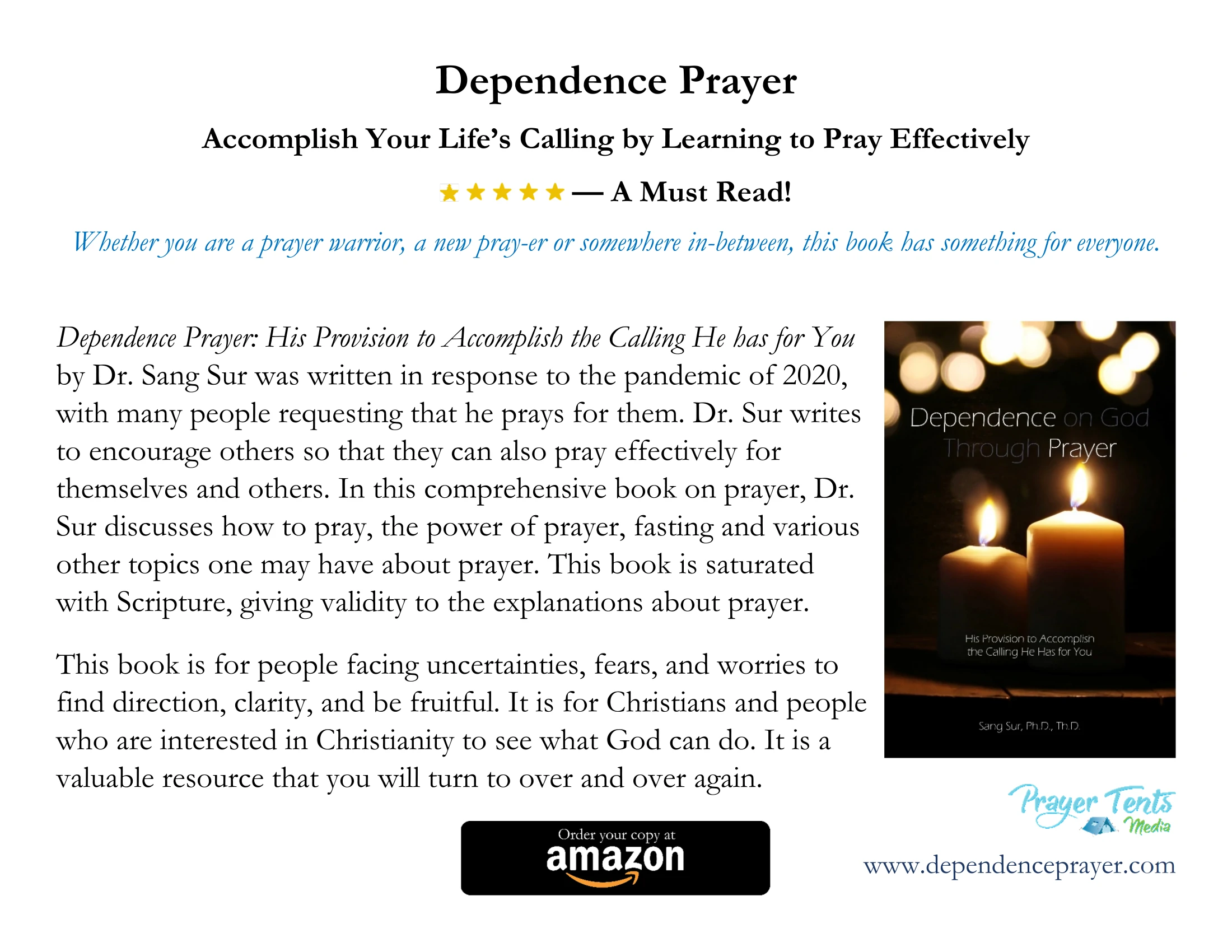 Dependence Prayer